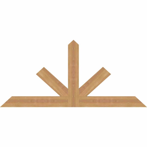 Ekena Millwork Saratoga Timber Gable Bracket, Western Red Cedar, 48"W x 22"H x 1 1/2"D x 3 1/2"F, 11/12 Pitch GBW048X22X0204SAR00SWR - main